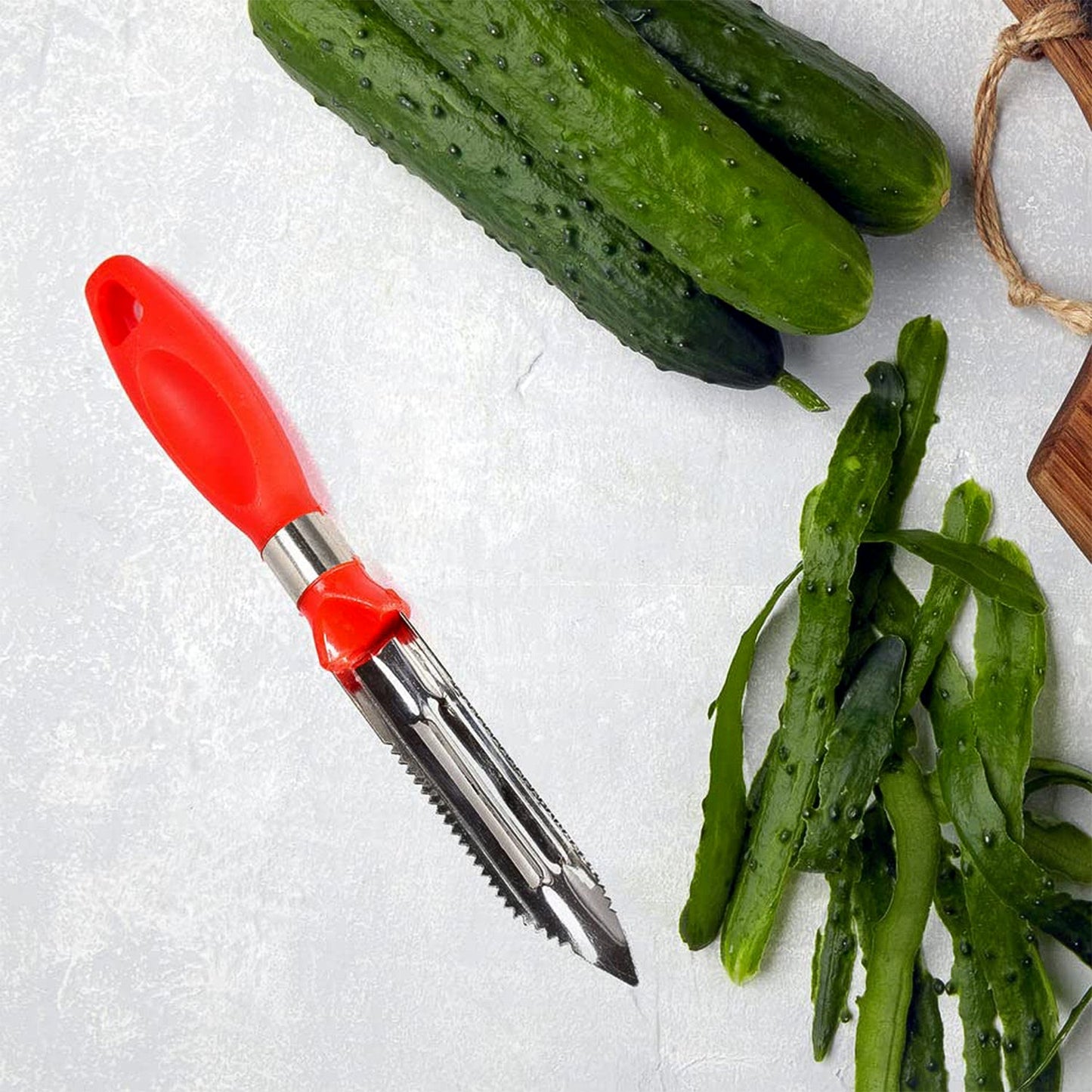 Multipurpose 2-in-1 Stainless Steel Knife & Peeler (1 Pc)