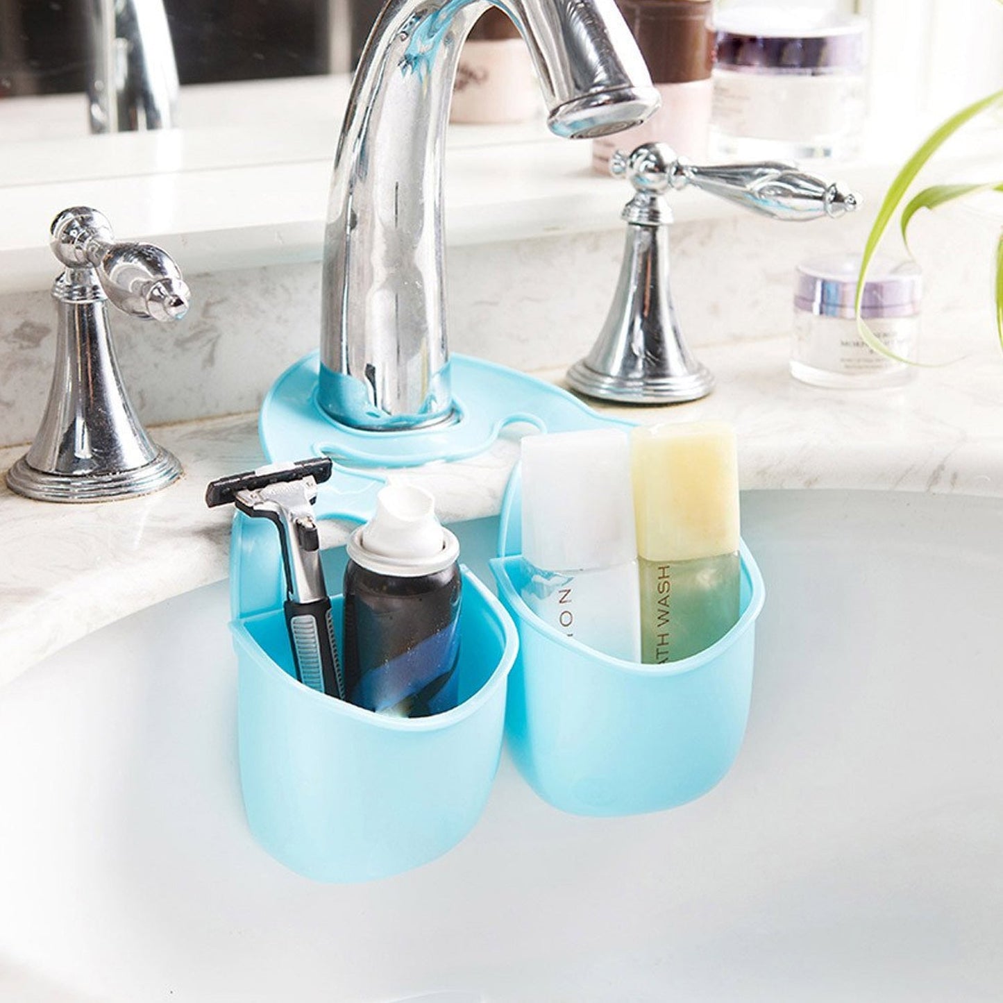 Double Layer Sink Hanging Storage Basket (1 Pc)