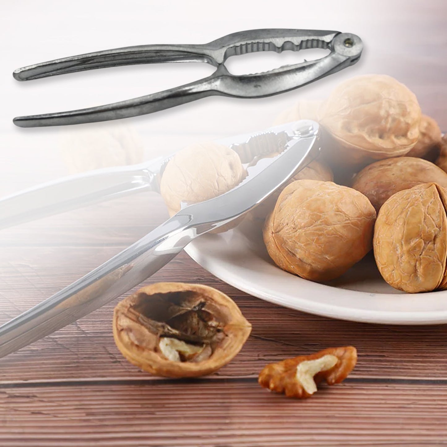 Luxury Stainless Walnut Cracker – Portable Nut Cutter & Pliers