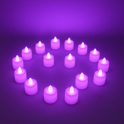 Flameless LED Tealights, Smokeless Plastic Decorative Candles - Led Tea Light Candle For Home Decoration, Diwali (Pack Of 24)