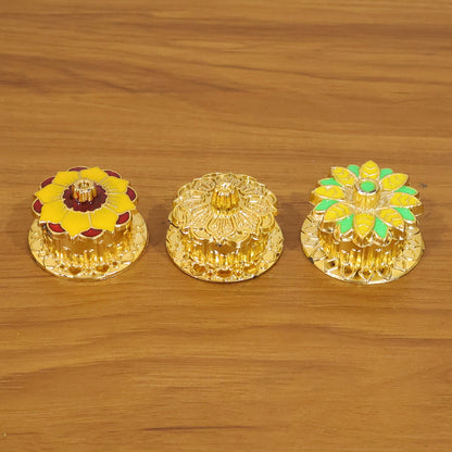Decorative Golden Kankavati (1 Pc, Mix Design)