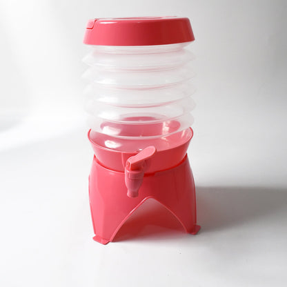Collapsible Beverage Container with Tap Cold Drink Dispenser 3.5L Multicolor