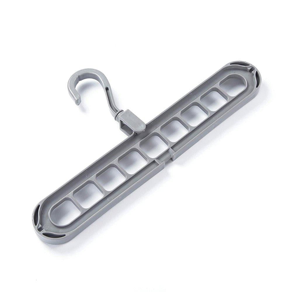 9-Hole Plastic Hanger Hook for Wardrobe Clothes Organization & Indoor Storage
