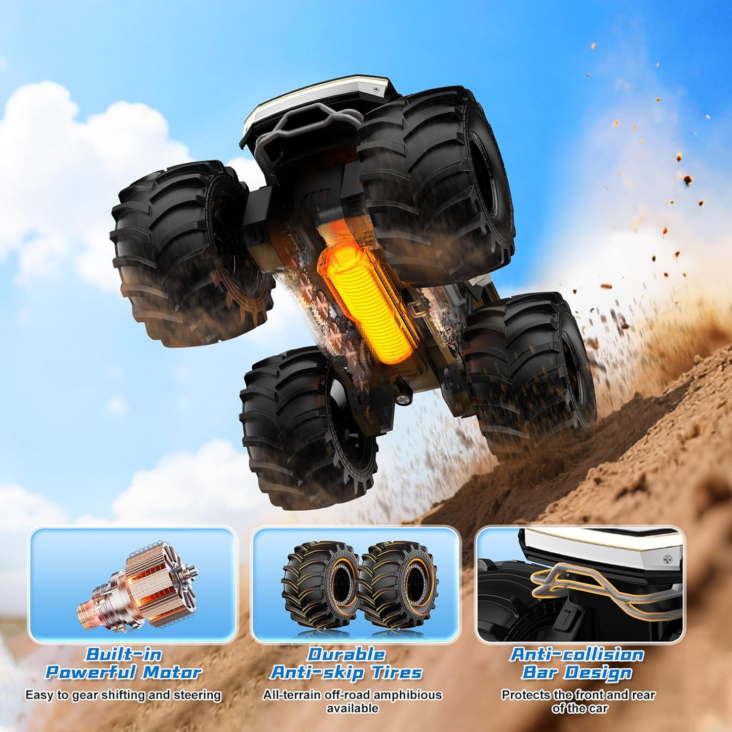 Funwoods Free-Wheel Racing Jeep Toy Car - (1 Pc)