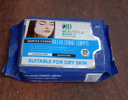 Refreshing Alcohol-Free Wet Wipes – Facial & Body Wipes (25 Pc)