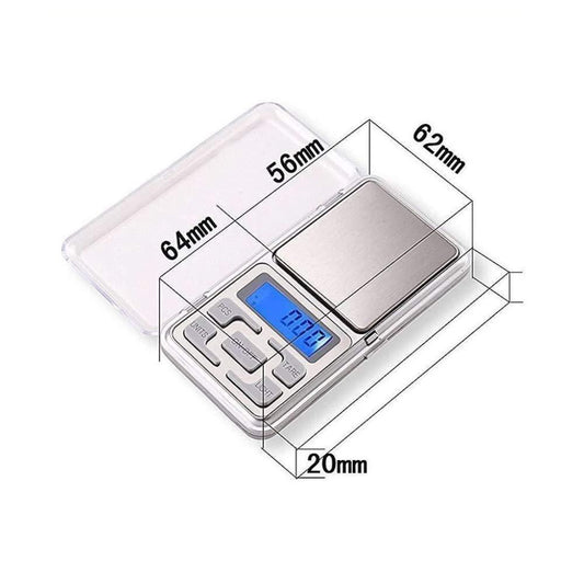 Compact digital scale, 200g weighing capacity.