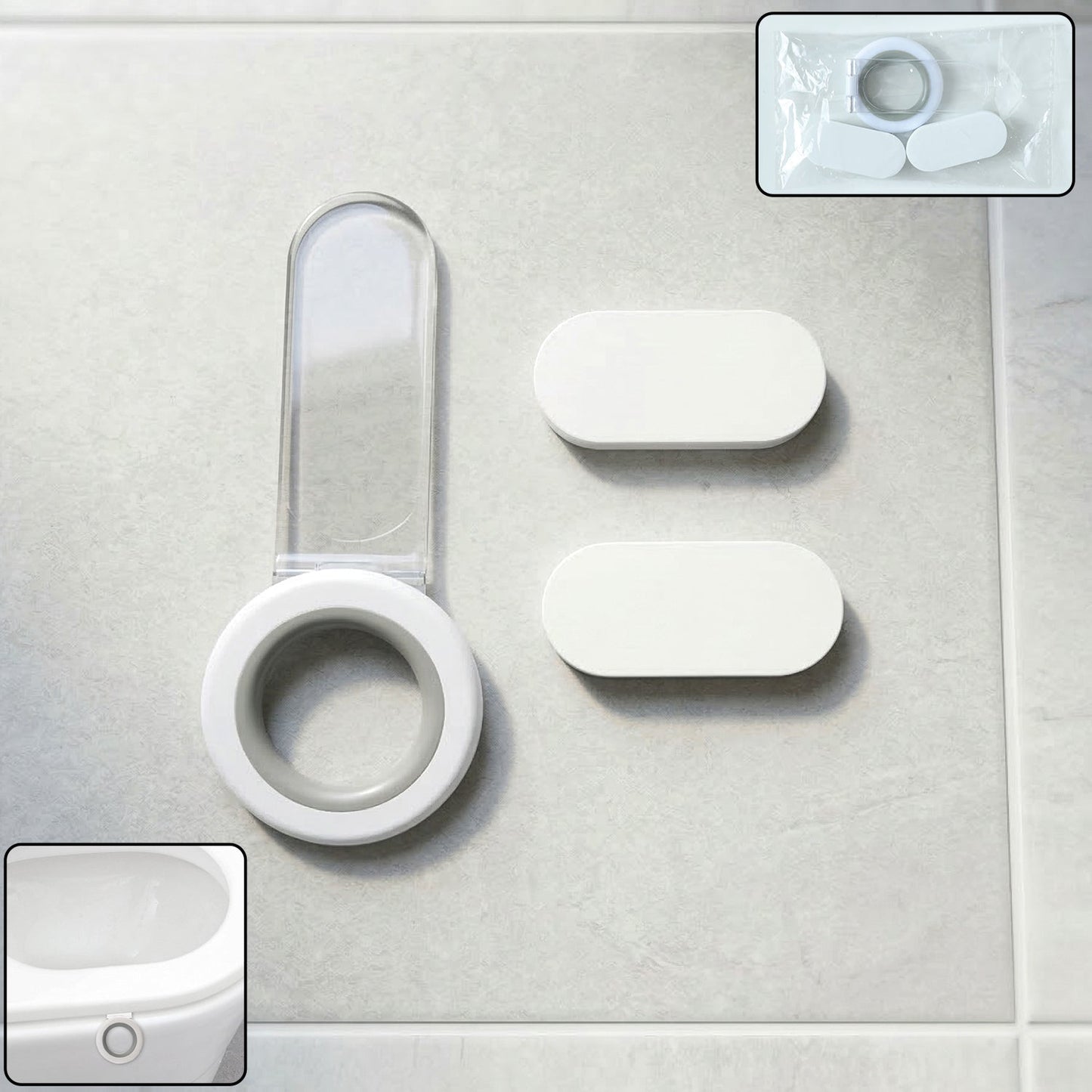 toilet seat lifter handle