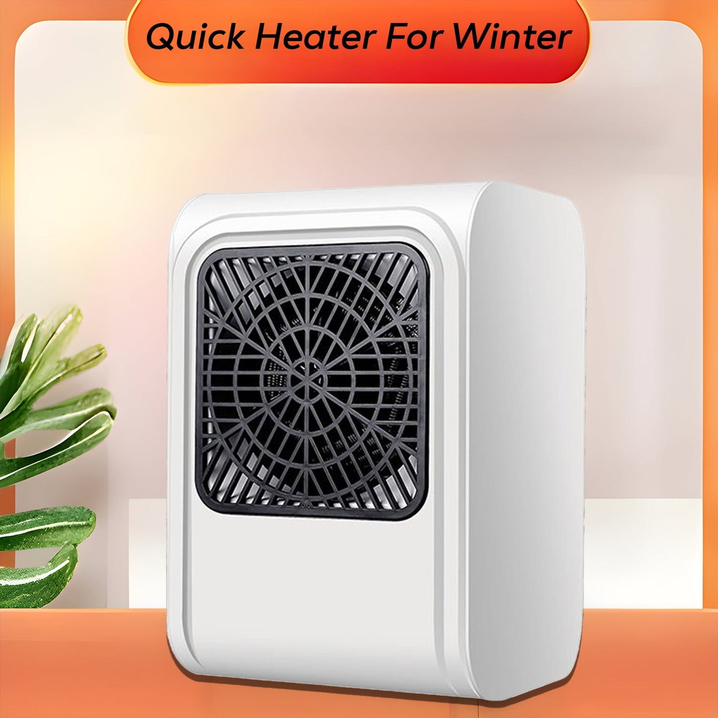 Room Heater 220V Brown Box Heater with Plug for Office & Bedroom Use